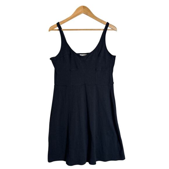 Universal Thread Women's Sleeveless Ribbed Knit Corset Mini Dress Size L Black - Picture 2 of 8